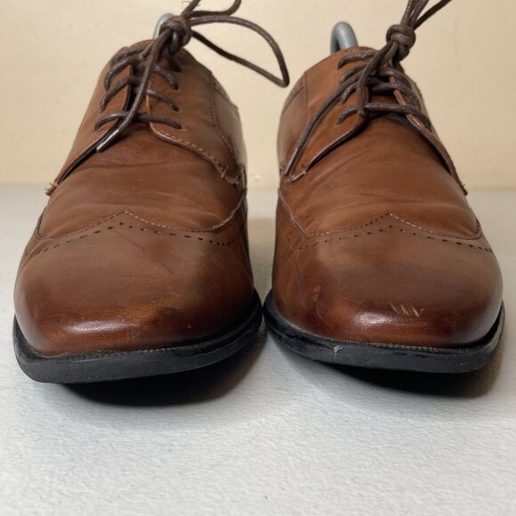 Stacy Adams Mens Leather Wingtip Oxford Shoes Size 9.5 - Picture 5 of 16